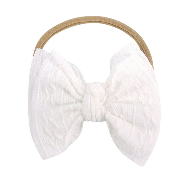 Ketyyh-chn99 Children's Headdress Girls Baby Headband Hair Band Bow Accessories Headwear White