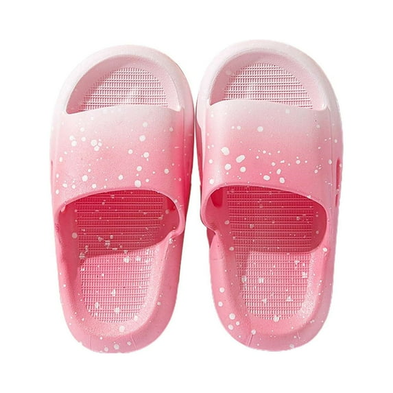 Ketyyh-chn99 Cloud Slides for Kids Toddler Pillow Slippers Shower Bathroom Non-Slip Open Toe Super Soft Comfy Thick Sole Cozy Boys Girls Pink,13