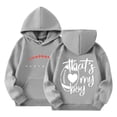 thumbnail image 1 of Ketyyh-chn99 Cute Hoodies for Teen Girls Trendy Toddler Sweatshirt Teen Girls 3D Printed Hoodies Spooky Season Sweatshirt Letter Print Cute Casual Trendy Pullover Clothes Size for 5-6 Years,Grey, 1 of 7