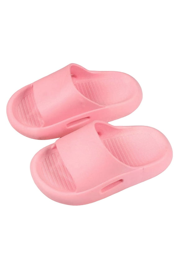 Cute Slippers for Teens Kids Cloud Slides Boys Girls Shower Slippers Slip on Slide Sandals Non-slip Summer Beach Pool Shoes Size for US 13,Pink