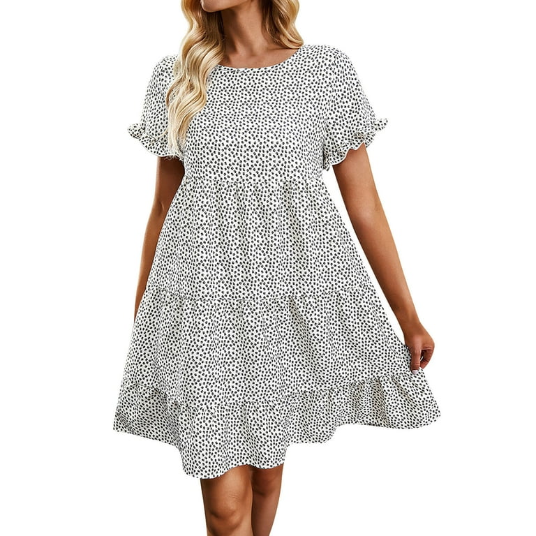 zara green frill dress White & Sage Floral Mini Dress
