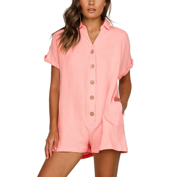 Ketyyh-chn99 Dressy Jumpsuits for Women Long Sleeve Jumpsuit for Women Dressy Tops Loose Casual Sleeveless Adjustable Stretchy Wide Leg Rompers Pink,L