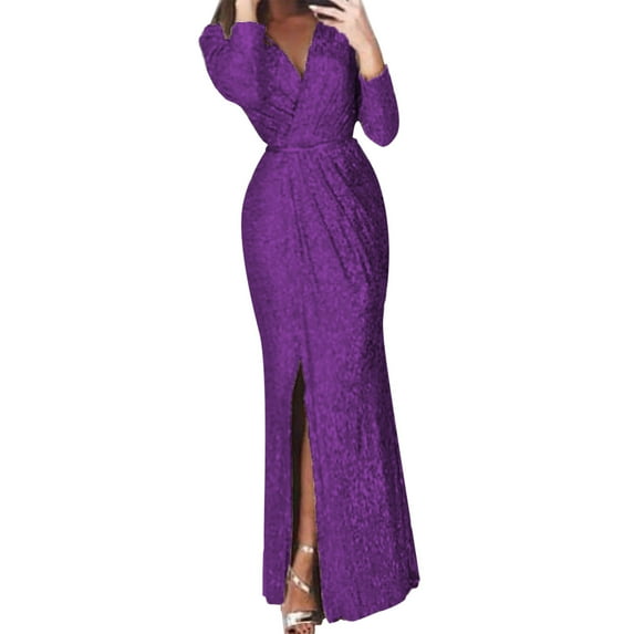 Ketyyh-chn99 Evening Gowns for Women Elegant Classy Summer Dress Elegant Wedding Guest Evening Party Formal Gown Sleeveless Dresses Purple,M