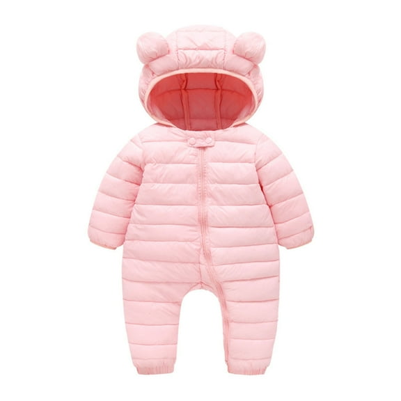 Ketyyh-chn99 Fall Jacket for Girls Toddler Girls Boys Hoodies Jacket Baby Boys Girls Winter Coats Toddler Light Puffer Jacket Infant Kids Bear Hoods Padded Outwear Size for 18-24 Months,Pink