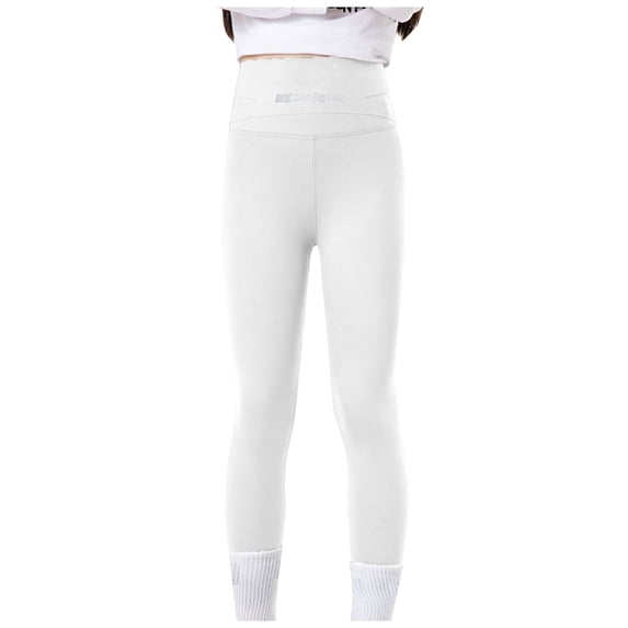 Ketyyh-chn99 Flare Leggings for Girls Basic Leggings Baby Girls Pants Soft Footless Stretchy Tights Pants Size for 14-16 Years,White
