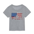 thumbnail image 1 of Ketyyh-chn99 Fourth of July Shirts for Kids 2025 4th Of July T-Shirt Toddler Boy Girl Fourth Star American Flag Patriotic Day Shirt Kid Independence Tee Top for 2-3 Years,Grey, 1 of 3