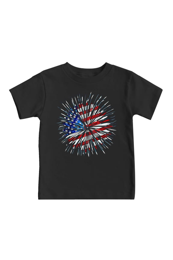 Fourth of July Shirts for Kids 2025 Toddler Boys Girls 4th Of July Shirt T Shirts Short Sleeve Crew Neck Tops Soft Daily Summer Independence Day Boys Girls Shirts for 6-7 Years,Black