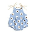 thumbnail image 1 of Ketyyh-chn99 Girl Bodysuits Girls Summer Cartoon Print Clothes Baby Toddler (Blue, 3-6 Months), 1 of 5