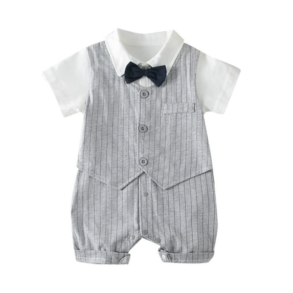 Ketyyh-chn99 Girl Jumpsuits Clothes Infant Baby Boys Girls Outfit Romper Clothes Grey,0-3 Months