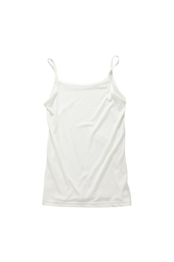 Girl Tank Tops Girls Inner Vest Kids Girls Summer Camisole Casual Cute Print Tank Top Undershirt Breathable Size for 6-7 Years,White