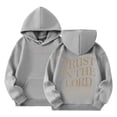 thumbnail image 1 of Ketyyh-chn99 Girls Casual Long Sleeve Hoodies Crop Top Hoodie Back to School Clothes for Teen Girls Oversized Hoodies Cute First Day of School Sweatshirt Pullover Size for 4-5 Years,Grey, 1 of 9