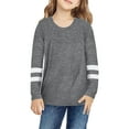 thumbnail image 1 of Ketyyh-chn99 Girls Clothes Outfits Toddler Girls Autumn Clothes Long Sleeve Shirt Tops Grey,XL, 1 of 1