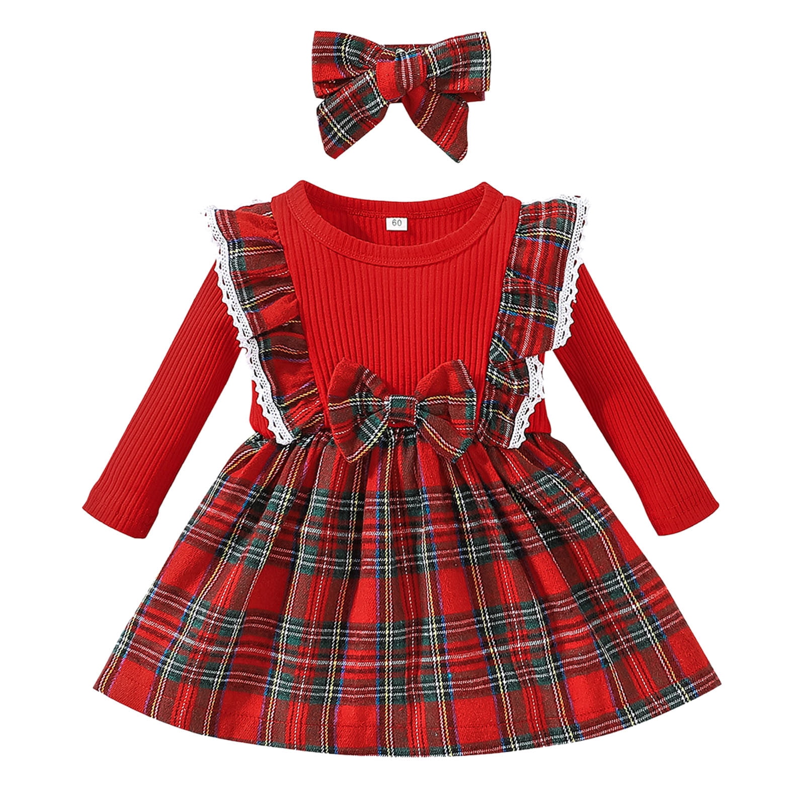 Ketyyh-chn99 Girls Fall Clothes Christmas Dresses for Toddler Baby Girls  Princess Tutu Long Sleeve Xmas Dress with Headband Red,2-3 Years -  Walmart.com