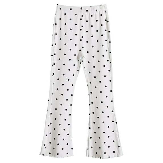 Ketyyh-chn99 Girls Flare Leggings Bell Bottoms School Uniform Pants Baby Girls Flare Leggings Toddler Bell Bottoms Pants Infant Girl Soft Cotton Clothes Size for 7-8 Years,White