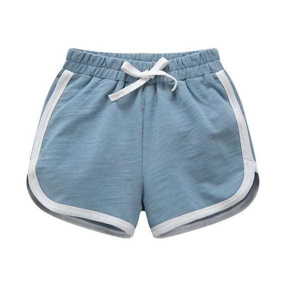Ketyyh-chn99 Girls Flowy Shorts Athletic Gym Teens Casual Clothes Baby Workout and Fashion Summer Beach Sports Shorts Blue,2-3 Years
