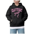 thumbnail image 1 of Ketyyh-chn99 Girls Hoodies Crop Top Hoodie Girls Zip Up Cropped Hoodies Teen Long Sleeve Fleece Sweatshirts Kids Fall Casual Jacket with Pockets Size for 13-14 Years,Black, 1 of 4