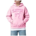 thumbnail image 1 of Ketyyh-chn99 Girls Hoodies Crop Top Hoodie Hoodies for Teen Girls Trendy Oversized Long Sleeve Hooded Sweatshirts Tween Tops Fall Winter Clothes Size for 4-5 Years,Pink, 1 of 4