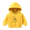 thumbnail image 1 of Ketyyh-chn99 Girls' Hoodies Sweatshirts Toddler Sweatshirt Boys Girls Fleece Pullover Hoodie Zip Up Plain Sweatshirt Winter Warm Outerwear Clothes Size for 3-4 Years,Yellow, 1 of 3
