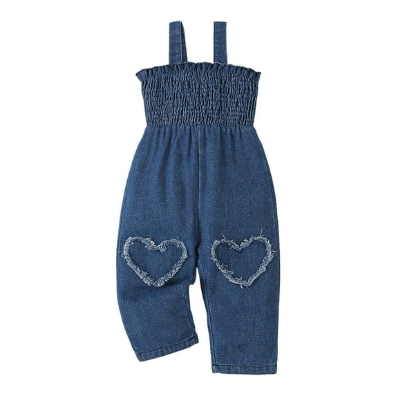 Ketyyh-chn99 Girls' Jumpsuit Kids Toddler Baby Girls Jumpsuit Mermaid Romper Sleeveless Strap Summer Outfits Pockets Clothes Size for 6-9 Months,Blue