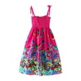 thumbnail image 1 of Ketyyh-chn99 Girls Party Floral Dress Toddler Girls Sunflower Bohemian Dress with Sleeveless Design Beach Princess Style for 5 Years,Hot Pink, 1 of 3