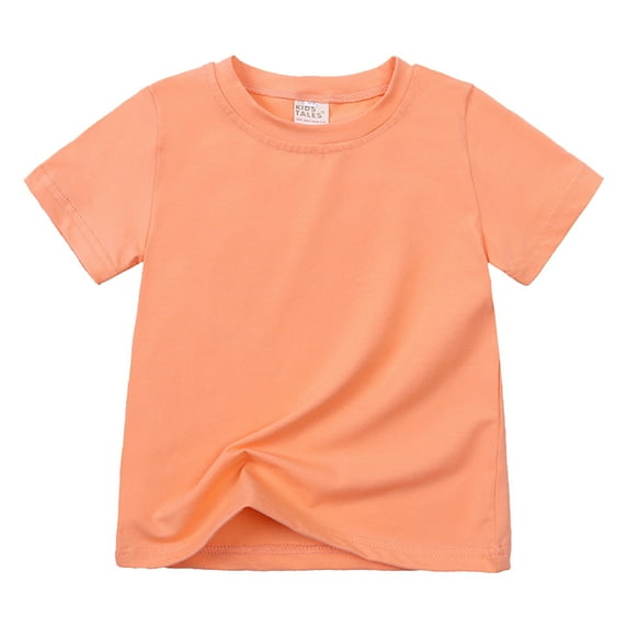 Ketyyh-chn99 Girls Puff Short Sleeve Shirts Girls Casual Short Sleeve T Shirts Color Block Tee Blouse Kids Loose Tunic Tops for 7-8 Years,Watermelon Red