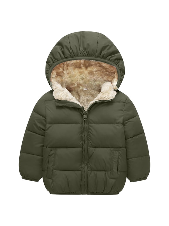 Girls Puffer Coat Boys Girls Toddlers Winter Coats Puffer Jacket Hooded Snow Jacket Coat Outerwear Size for 18-24 Months,AG