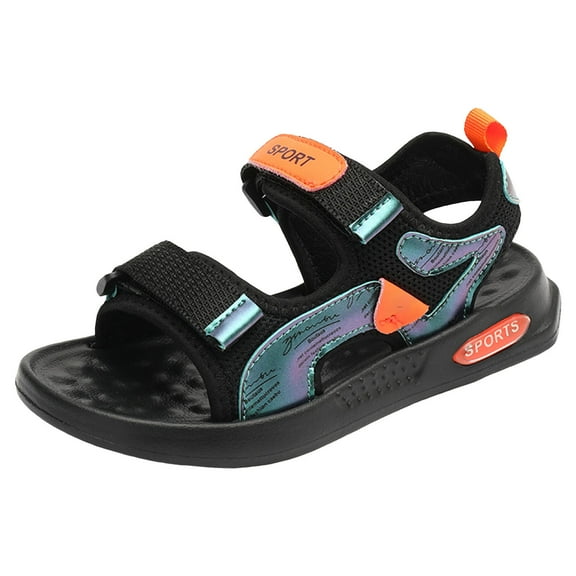 Ketyyh-chn99 Girls Sandals Boys Girls Sandals Open-Toe Summer Outdoor Unisex Child Sport Sandals Athletic Lightweight Size for US 13.5,Orange