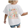 thumbnail image 1 of Ketyyh-chn99 Girls Shirts Cotton T Shirts Kids Girls Short Sleeve T Shirts Kids Summer Twist Front Crop Tops Fashion Tees Size for 11-12 Years,White, 1 of 6