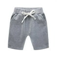 thumbnail image 1 of Ketyyh-chn99 Girls Shorts Summer Pants for Girls Shorts Baby Girls Boys Pants Cotton Linen Blend Cute Floral Triangle Shorts Grey,6-7 Years, 1 of 4