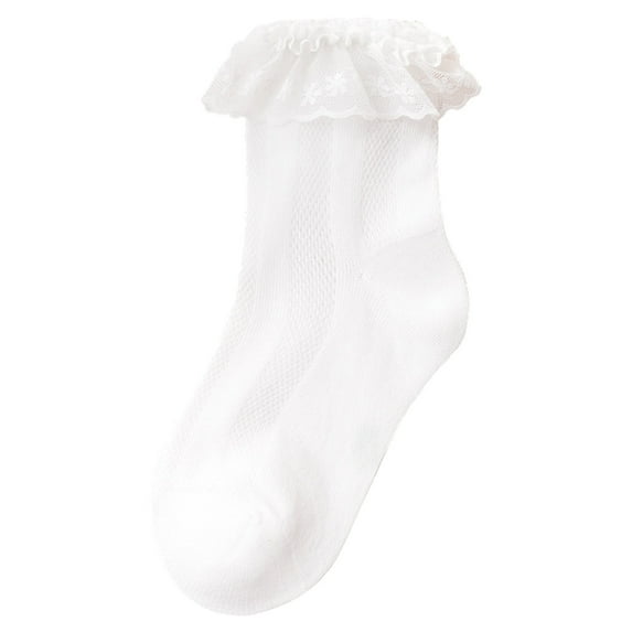 Ketyyh-chn99 Girls Socks Baby Socks Kids Long Stockings Infant Cute Knee High Socks White,S