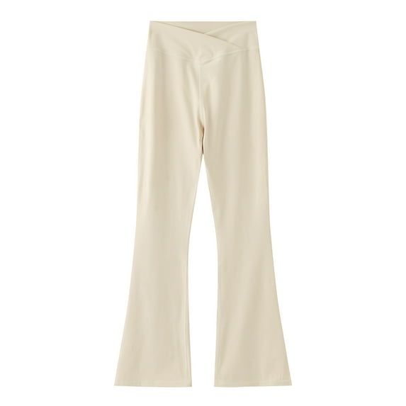 Ketyyh-chn99 Girls Sweatpants Baby Girls Clothes Pants Loose Pants Casual Beach Pants with Pocket Beige,4-5 Years