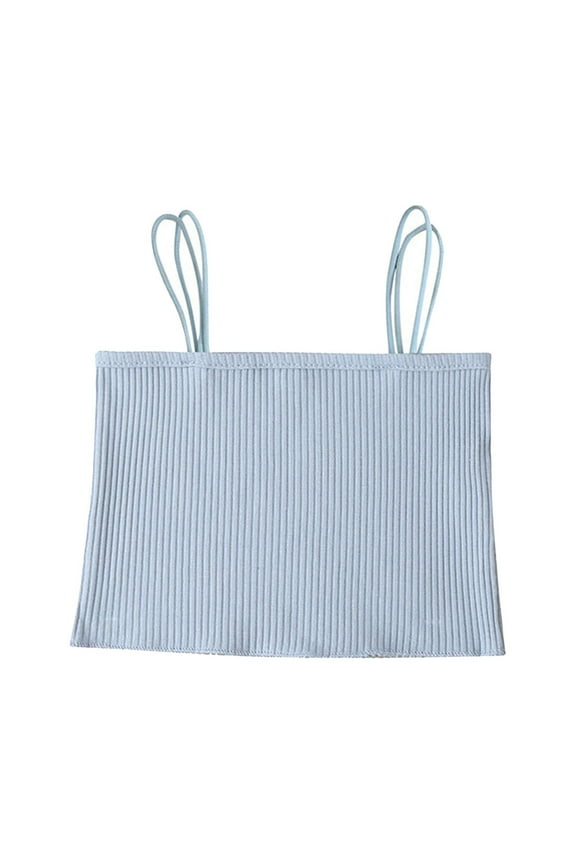 Girls Tank Tops Girls Clothes Baby Girls Undershirts Summer Sleeveless Vest Blue,18-24 Months