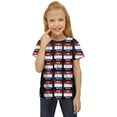 thumbnail image 1 of Ketyyh-chn99 Girls Tops Baby Girl Summer Clothes Short Sleeve Shirt Tops Girls Summer Clothes Navy,5-6 Years, 1 of 4