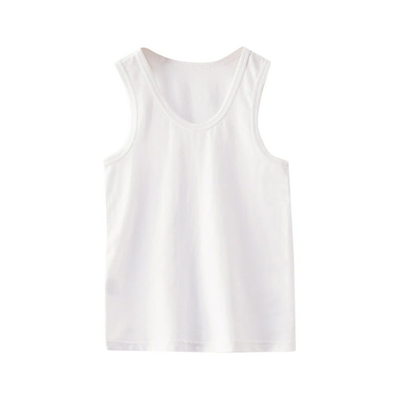 Ketyyh-chn99 Girls Tops Girls Clothes Sleeveless Tank Tops Kids Girls Summer Basic Shirts White,8-9 Years