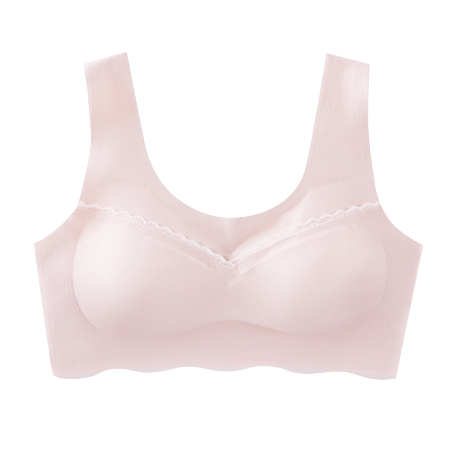 Ketyyhchn99 Girls Undershirts Girl Bra Training Bra Teen Student Girls' Seamless Cami Bra Pink