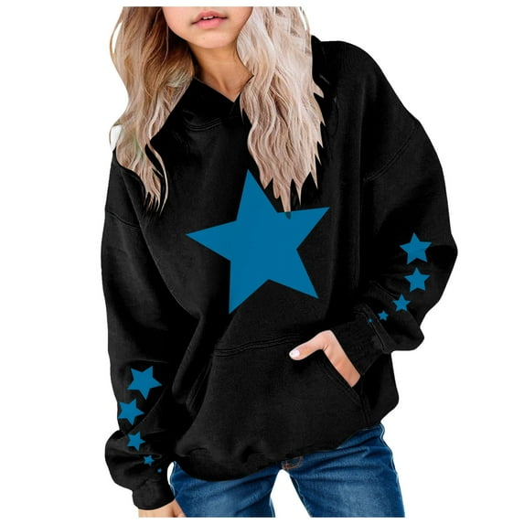 Ketyyh-chn99 Hoodies for Girls Crop Top Hoodie Oversized Zip up Hoodie for Girls Trendy Youth Hooded Sweatshirt Winter Cute Kids School Jacket Fall Teens Clothes Size for 3-4 Years,Black
