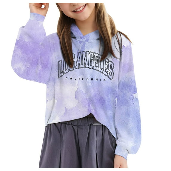 Ketyyh-chn99 Hoodies for Teen Girls Graphic Hoodies for Teen Girls Long Sleeve Letter Print Hooded Casual Tops Fall Outfits Kids Clothes Sweatshirt Light Pink,10-11 Years