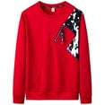 thumbnail image 1 of Ketyyh-chn99 Hoodies for Men 2023 Loose Hooded Pullover Tunic Red,3XL, 1 of 2