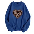 thumbnail image 1 of Ketyyh-chn99 Hoodless Sweatshirts for Women Plus Size Women Long Sleeve Round Neck Sweatshirt Blue,2XL, 1 of 5