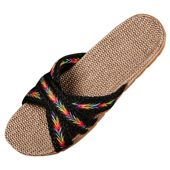 Ketyyh-chn99 House Slippers for Woman slip on shoes women Arch Support Slides Summer Slip on Beach Shoes Multicolor,6.5