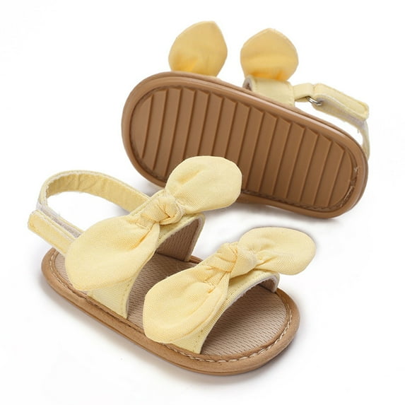 Ketyyh-chn99 Infant Sandals Boys Baby Summer Shoes Baby Girls Boys Sandals Soft Anti-Slip Sole Infant Summer Outdoor Beach Shoes Toddler First Walkers for 6,Yellow