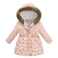 thumbnail image 1 of Ketyyh-chn99 Jacket Girl for School Girls Winter Coat Long Thick Jacket with Insulated Lining and Hood for Girls in Snowy Weather Kids Outerwear Size for 4-5 Years,Light Pink, 1 of 2