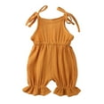thumbnail image 1 of Ketyyh-chn99 Jumpsuit for Girls Baby Girl Summer Clothes Infant Baby Girl Clothes Ruffle Baby Clothes Baby Clothes for Girls Yellow,12-18 Months, 1 of 5
