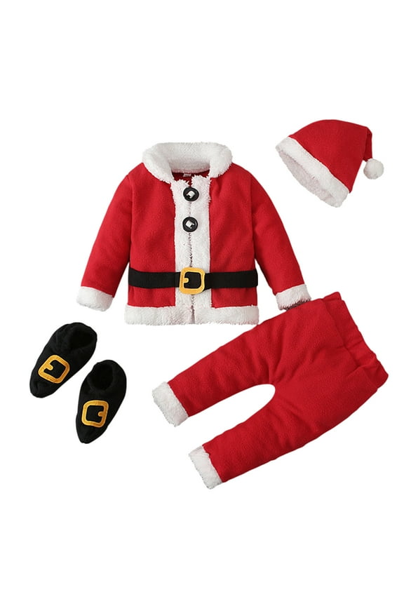 Kid Girls Sweatshirt And Jogger Set Baby Girl Winter Clothes Crewneck Sweatshirts Flower Sweatpants Tops+Pants+Hat+ 4PCS Toddler Fall Outfits Red,3-4 Years