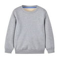 thumbnail image 1 of Ketyyh-chn99 Kids Boys Girls Fleece Pullover Hoodies Solid Hooded Sweatshirts Soft Sweatshirt Sherpa Lined Jacket for Kids Clothes for Gray,12-18 Months, 1 of 5