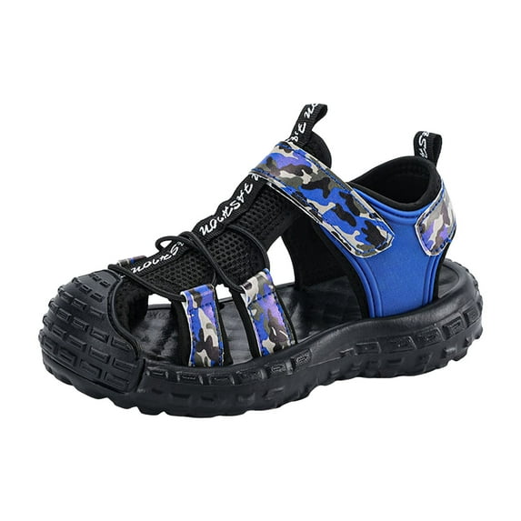 Ketyyh-chn99 Kids Boys Summer Sports Sandals Boys Hiking Sandals Kid's Boy's Girl's Soft Sole Close Toe Sport Beach Sandals Size for US 4.5,Blue