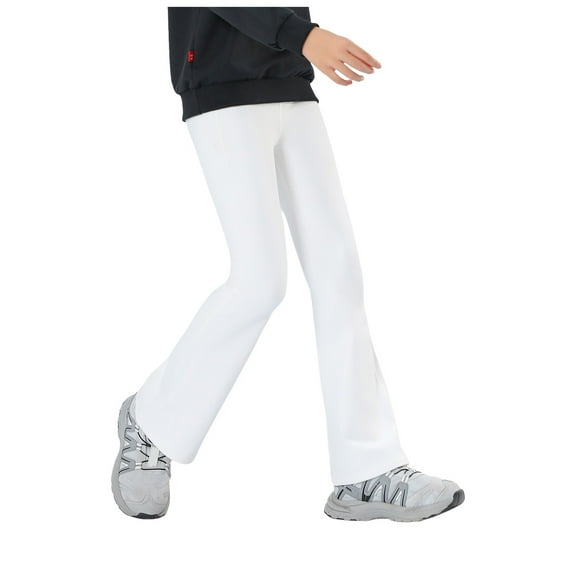 Ketyyh-chn99 Kids Girls Fall Fashion Stretch Leggings Toddler Girl Pants Baby Girl Solid Ribbed Pants Toddler Girls Bottoms Leggings Newborn Cotton Jogger Size for 5-6 Years,White