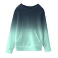 thumbnail image 1 of Ketyyh-chn99 Kids Hoodies Boys Girls Sweatshirt Solid Patchwork Hooded Pullover Sweatshirt Blue,4-5 Years, 1 of 4