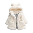 thumbnail image 1 of Ketyyh-chn99 Kids Puffer Jacket Boys Girls Winter Coats with Hoods Unisex Toddler Kids Lightweight Jacket Size for 3-4 Years,White, 1 of 3