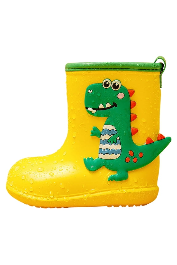 Kids Rain Boots Toddler Girl Boots Kids Rain Boots for Boys Girls Waterproof Lightweight Rain Boots for Water Beach Outdoor Playing (Toddler/Little Kid/Big Kid) Yellow,15